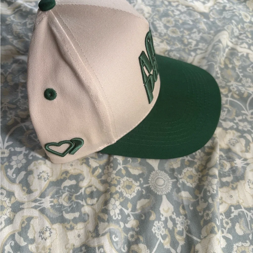 Green and Cream Cap